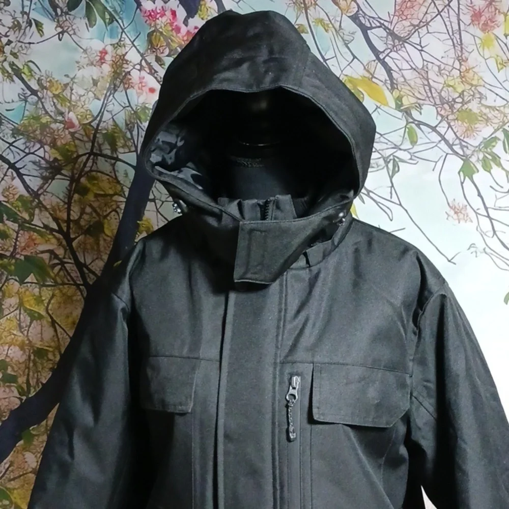 Swiss tech S (34-36) black men's Parka jacket, like new